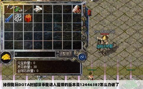 掉但我玩DOTA时却没事我进入魔兽的版本是12446387怎么办谢了
