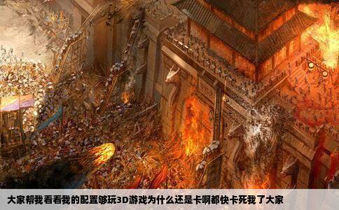 大家帮我看看我的配置够玩3D游戏为什么还是卡啊都快卡死我了大家