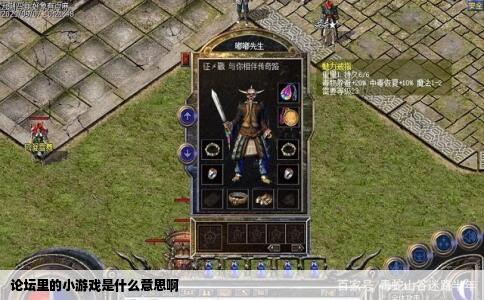 论坛里的小游戏是什么意思啊