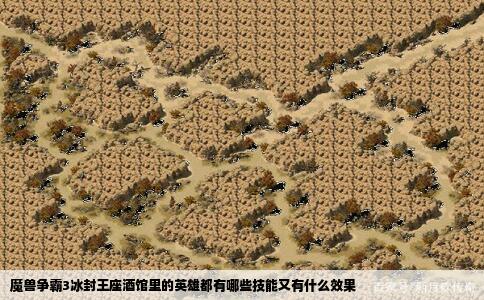 魔兽争霸3冰封王座酒馆里的英雄都有哪些技能又有什么效果