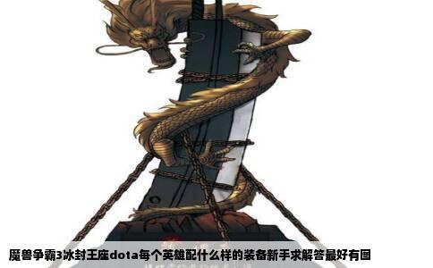 魔兽争霸3冰封王座dota每个英雄配什么样的装备新手求解答最好有图