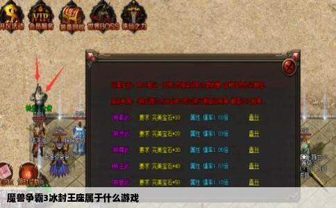 魔兽争霸3冰封王座属于什么游戏