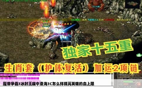 魔兽争霸3冰封王座中澄海3C怎么样提高英雄的血上限