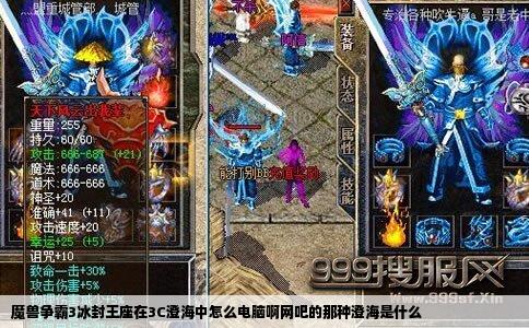 魔兽争霸3冰封王座在3C澄海中怎么电脑啊网吧的那种澄海是什么