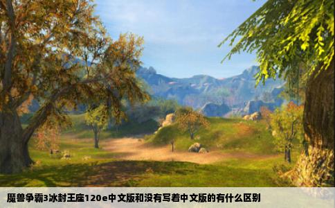 魔兽争霸3冰封王座120e中文版和没有写着中文版的有什么区别