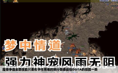 魔兽争霸全部技能只要名字作用谁的就行但要战役DOTA的技能一类