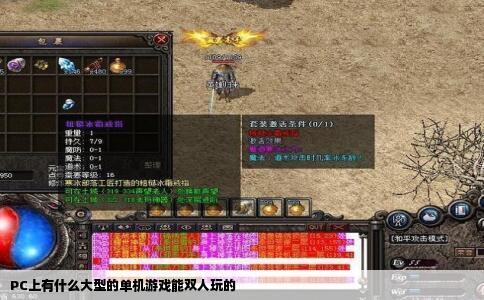 PC上有什么大型的单机游戏能双人玩的