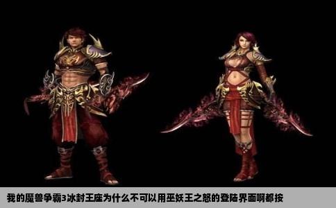 我的魔兽争霸3冰封王座为什么不可以用巫妖王之怒的登陆界面啊都按