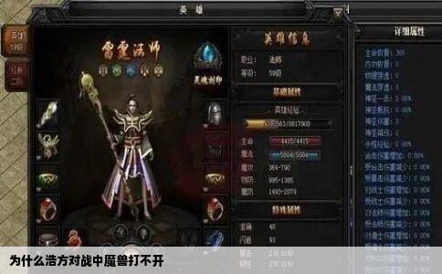 为什么浩方对战中魔兽打不开