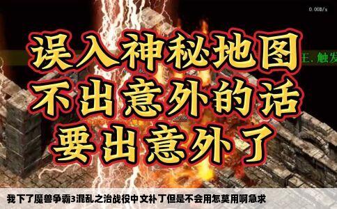 我下了魔兽争霸3混乱之治战役中文补丁但是不会用怎莫用啊急求