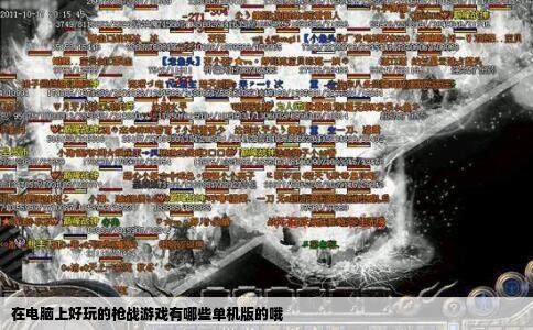 在电脑上好玩的枪战游戏有哪些单机版的哦