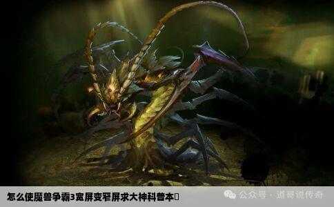 怎么使魔兽争霸3宽屏变窄屏求大神科普本屌